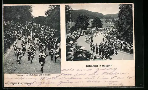 AK Burgdorf, Solennität, Trommer- und Pfeiferkorps und Tellgruppe