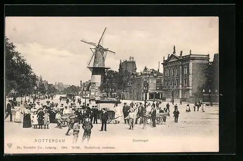 AK Rotterdam, Coolsingel, Windmühle
