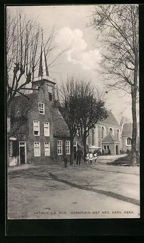 AK Katwijk a. d. Rijn, Kerkplein met ned. Herv. Kerk