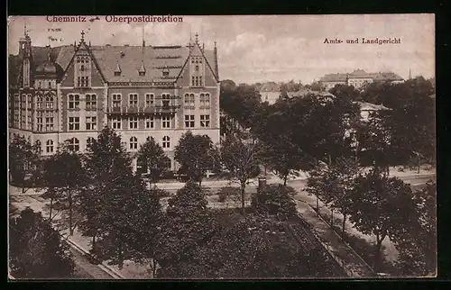 AK Chemnitz, Oberpostdirektion mit Amts- und Landgericht