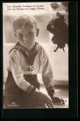AK Prinz Alexander Ferdinand, Portrait des Knaben