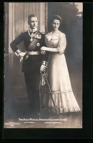 AK Prinz August Wilhelm und Prinzessin Alexandra Victoria