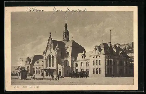 AK Koblenz, Blick auf den Hauptbahnhof