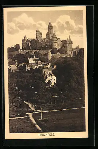 AK Braunfels, Ortsansicht mit Burg