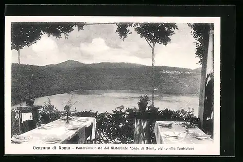 AK Genazino di Roma, Panorama visto dal Ristorante Lago di Nemi, vicino alla funicolare