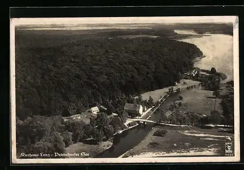 AK Petersdorf, Kurhaus Lenz am Petersdorfer See, Luftbild
