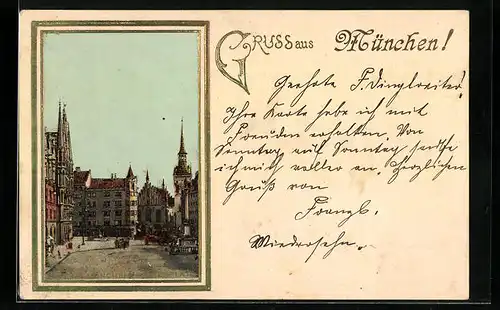 AK München, Marienplatz