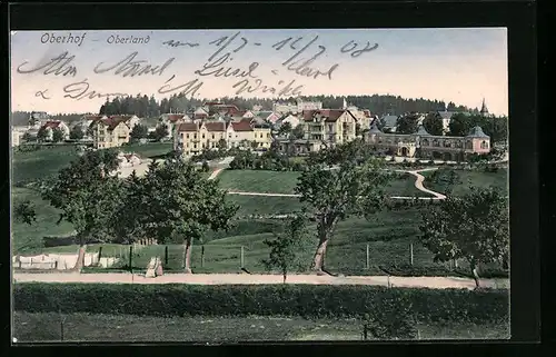 AK Oberhof, Ortspartie mit Oberland