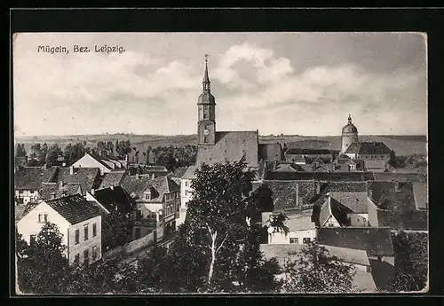 AK Mügeln, Ortspartie mit Kirche