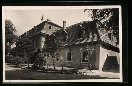 AK Tännich bei Remda in Thüringen, vor dem Friedrich Ebert-Heim