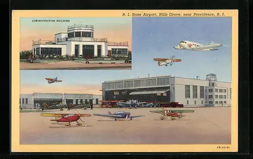 AK Hills Gorve, R. I., State Airport, Administration Building, Flugzeuge