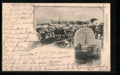 AK Wyl, Ortsansicht und Kirche