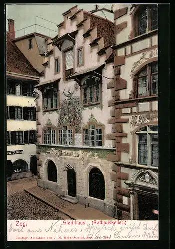 AK Zug, Stadthaus mit Gasthaus Rathauskeller