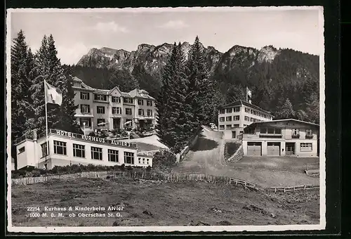 AK Oberschan, Kurhaus & Kinderheim Alvier