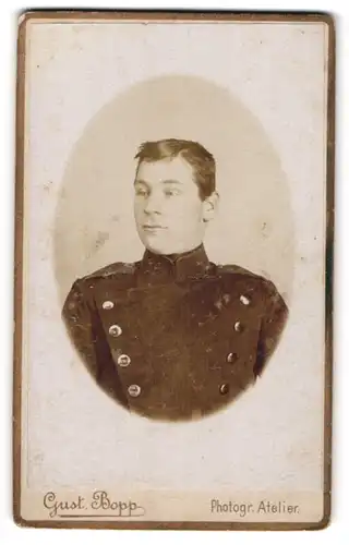 Fotografie Gust. Bopp, Weingarten, junger Chevauleger Johann Wassner in Uniform