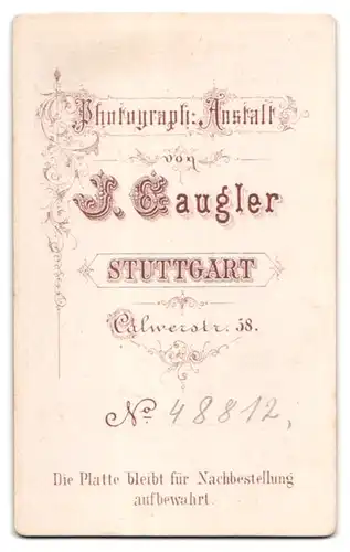 Fotografie J. Gaugler, Stuttgart, Chevauleger Uffz. in Garde-Uniform Rgt. Königin Olga