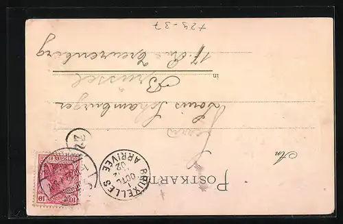 Passepartout-Lithographie Köln, Hahnentorburg, Wappen