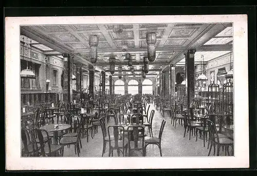 AK München, Cafe Früstenhof, Neuhauserstrasse 21, Innenansicht