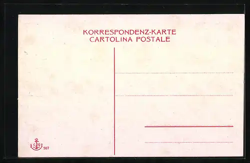 AK Trieste, S. Giusto, Platz mit Säule in der Mitte