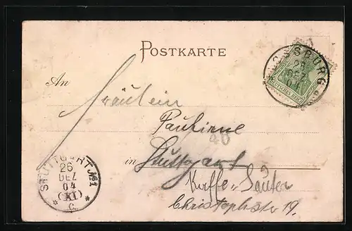 AK Bietigheim, Ortsansicht mit Uferpartie