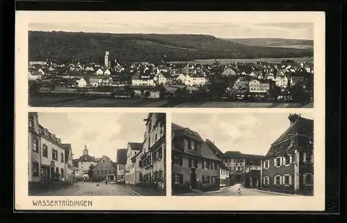 AK Wassertrüdingen, Gesamtansicht, Strassenpartie
