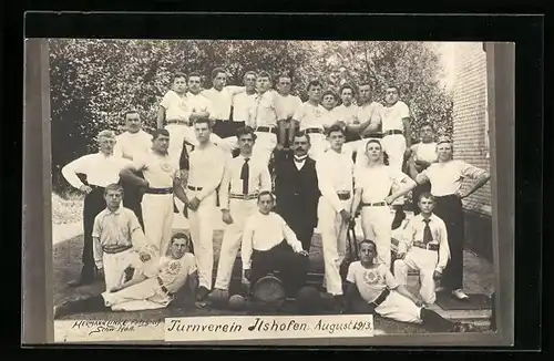 AK Ilshofen, Gruppenfoto Turnverein Ilsenhofen, 1913