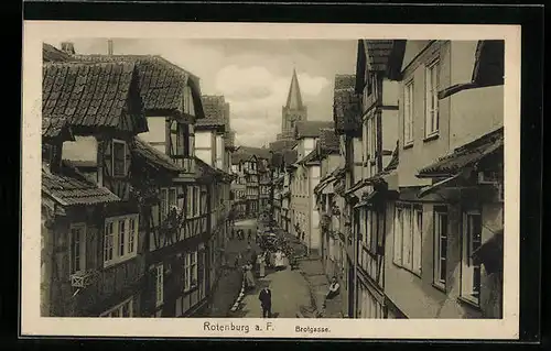 AK Rotenburg a. F., Blick in die Brotgasse