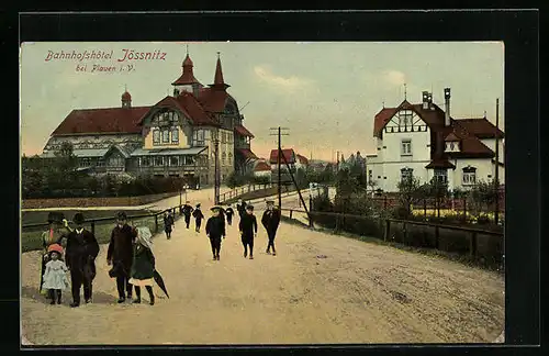 AK Jössnitz bei Plauen i. V., Bahnhofshôtel