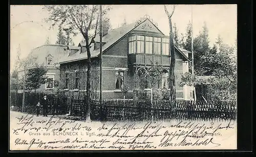 AK Schöneck i. Vgt., Ortspartie