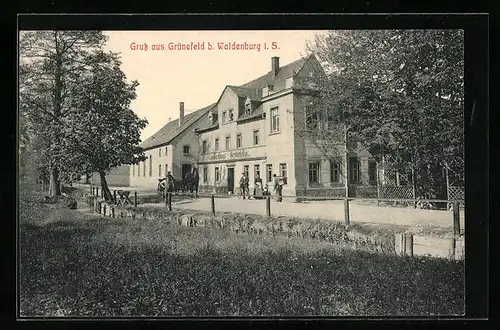 AK Grünefeld b. Waldenburg, Gasthaus Grünefeld