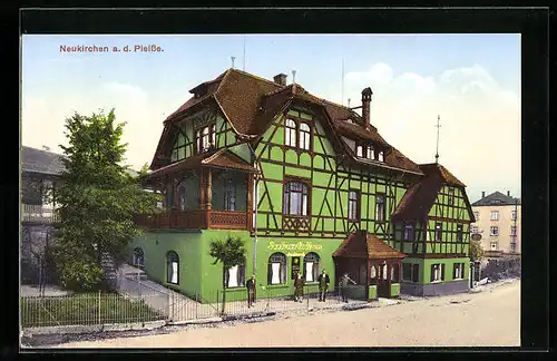 AK Neukirchen a. d. Pleisse, Gasthaus Carthause von Joh. Max Gottschall