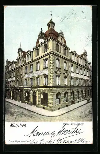 AK München, Hotel Drei Raben