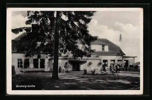 AK Boxberg-Gotha, Rennbahn-Gaststätte Inh. Erich Voges