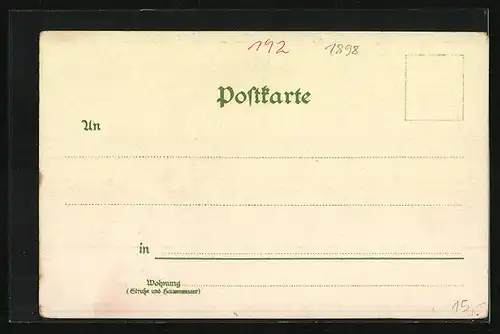 Lithographie Caub, Die Pfalz mit Caub und Gutenfels