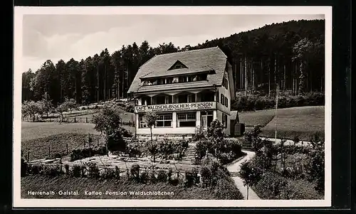 AK Herrenalb-Gaistal (Schwarzwald), Kaffee-Pension Waldschlösschen