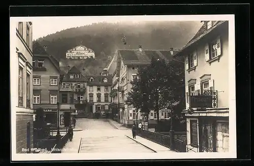 AK Bad Wildbad, Blick in die Uhlandstrasse