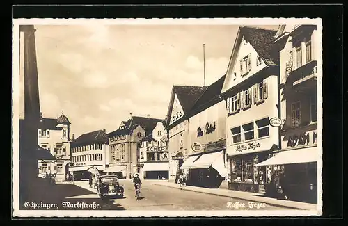 AK Göppingen, Konditorei-Kaffee u. Weinstube Fezer, Marktstrasse 3