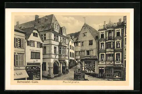 AK Berncastel-Cues, Geschäfte am Marktplatz
