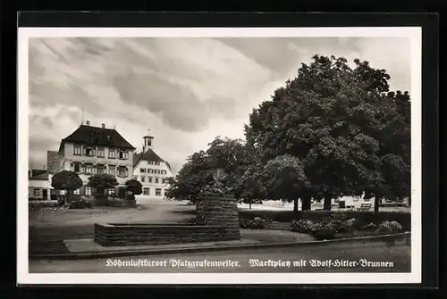 AK Pfalzgrafenweiler, Marktplatz mit Brunnen