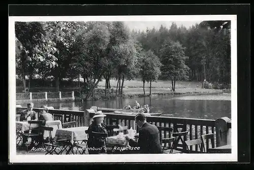 AK Auma /Thür., Cafe Sophienbad am Kesselsee