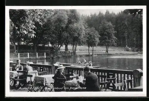 AK Auma /Thür., Cafe Sophienbad am Kesselsee