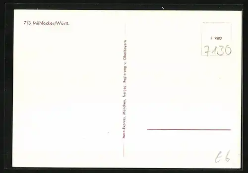 AK Mühlacker /Württ., Ortsansicht aus der Vogelschau