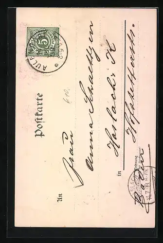 AK Gesicht eines Kindes am Sternenhimmel