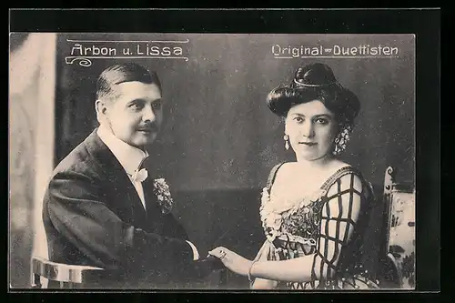 AK Musiker Arbon und Lissa, Original-Duettisten