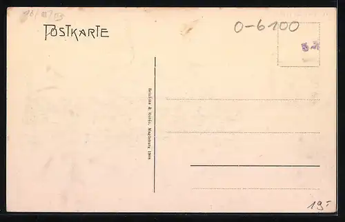 AK Meiningen, Georg-Strasse und Ecke Marien-Strasse