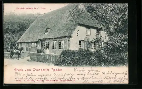 AK Neumünster, Gasthaus Ovendorfer Redder, D. C. Hein