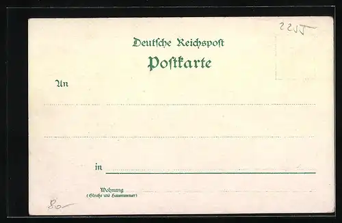 Lithographie Heringsdorf, Strandpartie mit Kulm, Kurhaus