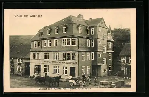 AK Willingen, Gasthof zum Fürsten von Waldeck, Louis Volke