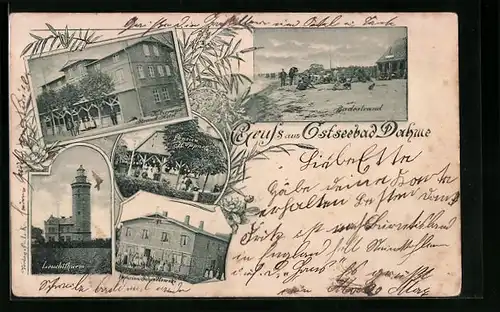 AK Dahme, Strandhotel Kitzerau, Leuchtturm, Badestrand, Pension Höppner