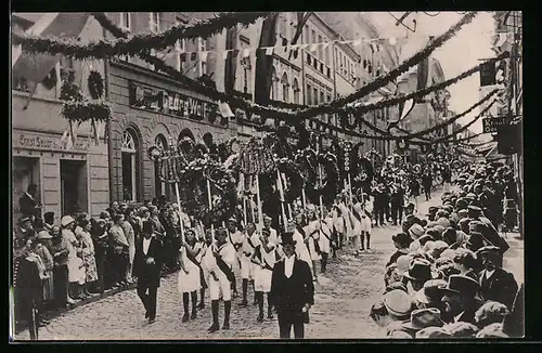 AK Kamenz i. Sa., Forstfestauszug obere Bautzner Strasse
